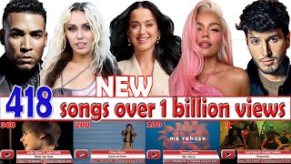 All 418 songs with over 1 billion views -  Apr. 2024 №39