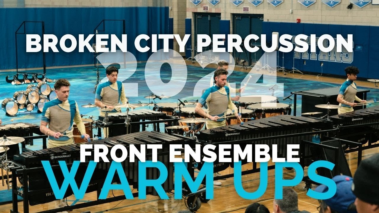 Broken City Percussion 2024 - Front Ensemble Warm Ups - YouTube