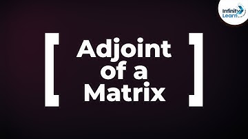 Matrices | Adjoint of a Matrix | Don