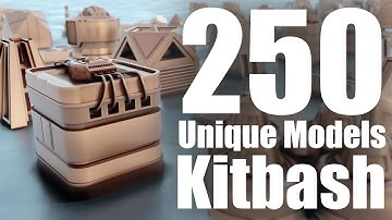 Kitbash Sci-Fi Greebles & Tech Asset Collection for Blender+