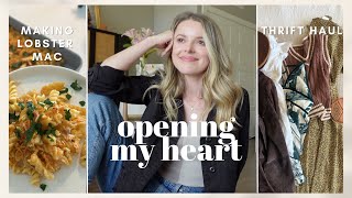 VLOG: Opening my Heart, A Big Thrift Haul + Making GF Lobster Mac + Cheese