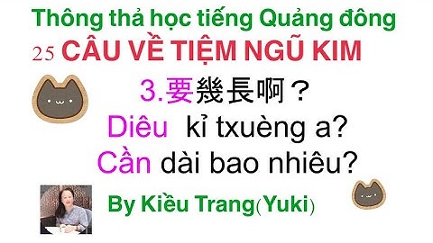 Thông thả học tiếng Quảng đông bài 1029: các câu về cửa hàng ngũ kim, 五金舖