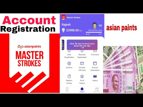 Asian paints master stroke registration account