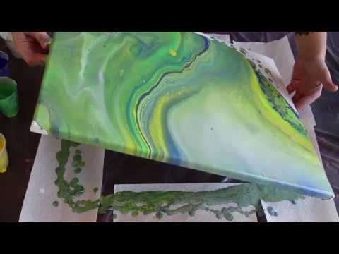 How to acrylic fluid dirty pour - double dirty pour - YouTube