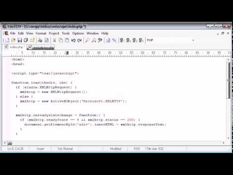 174 Loading in file Contents to a DIV Part 3 PHP Tutorials - YouTube