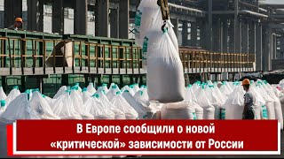 В Европе Сообщили О Новой «Критической» Зависимости От России