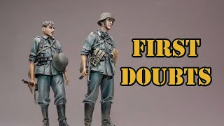 Painting 1/35 scale german infantry figures for Operation Barbarossa diorama