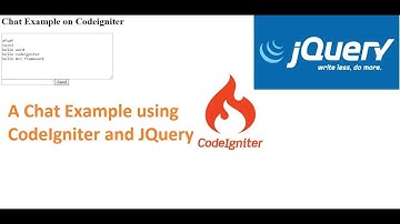 A Chat Example using CodeIgniter and JQuery