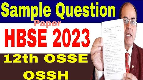 osse ossh sample question paper syllabus class 12 hbse 2023 haryana board by vijay kumar