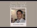 Funeral Service of Barry Lee Goetham | Live Stream | 12th January 2022 | 10:00 AM