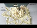 3D Flowers Soutache braid Machine Embroidery Design border sleeve