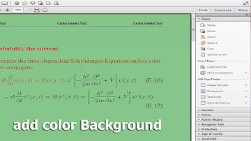 How to add color in PDF Background by using Adobe Acrobat Pro