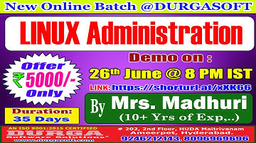 LINUX Administration Online Training @ DURGASOFT