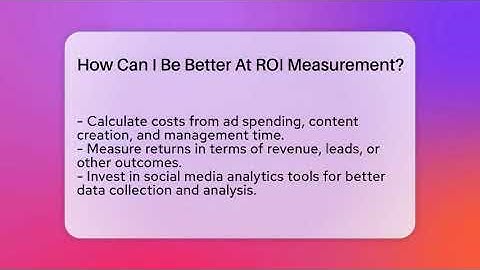 How Can I Be Better At ROI Measurement? - Everyday-Networking