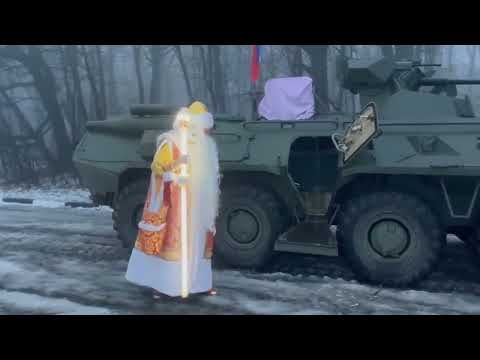 Santa Claus (Ded Moroz) on an APC