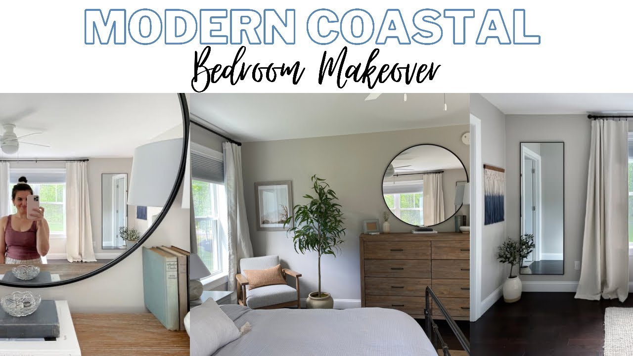 MODERN COASTAL BEDROOM | before & after transformation!!