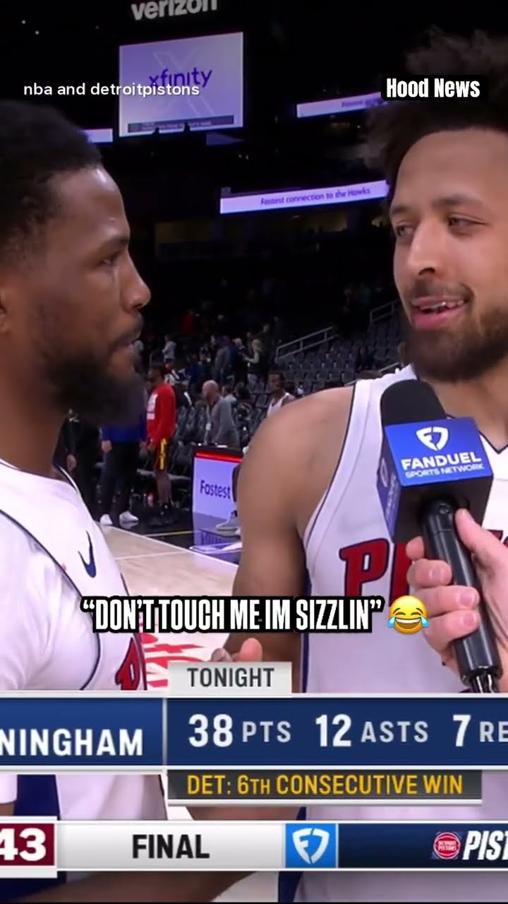 “Don’t touch me I’m sizzlin” #hoodnews #cadecunningham #detroitpistons #trending #viralvideo #lol
