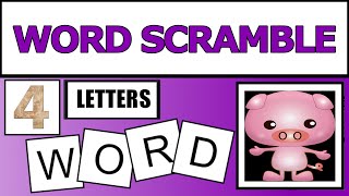 4-Letter Scramble Words- Jumble Word Game- Guess the Word Game | SW Scramble #1 screenshot 5