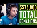 3 BIGGEST TWITCH DONATIONS OF ALL TIME ($575,000+ TOTAL)