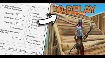 How to get 0 delay with fortnite with filter keys