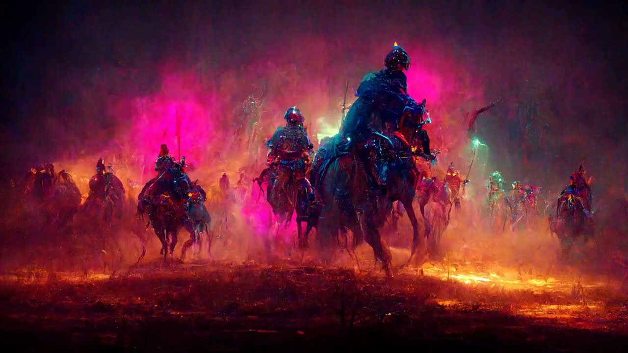 Neon Knights by Black Sabbath - But every lyric is an AI generated image