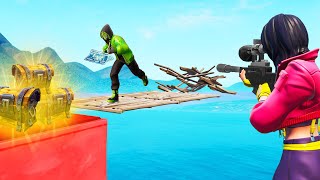 BUILD To The LOOT To WIN! (Fortnite Bridge Build Challenge)