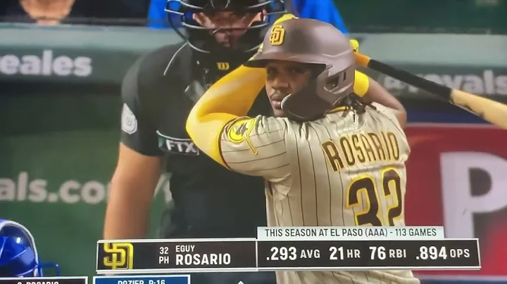 Eguy Rosario first Major League at-bat vs Royals 0...