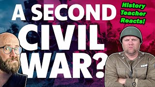 What Would a Second US Civil War Really Look Like? | Warographics | History Teacher Reacts