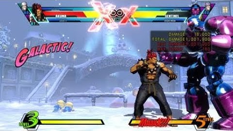 UMVC3: Akuma - Full Autonomous Raging Demon Combo (Sentinel-specific)