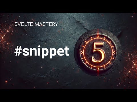 Svelte 5 - #snippets