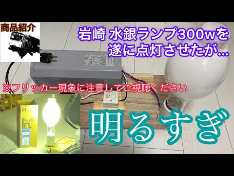商品紹介】フリッカー現象注意 遂に水銀ランプを点灯させたら明るすぎ
