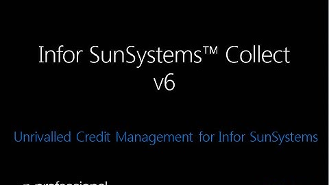 Infor SunSystems Collect v6 - What