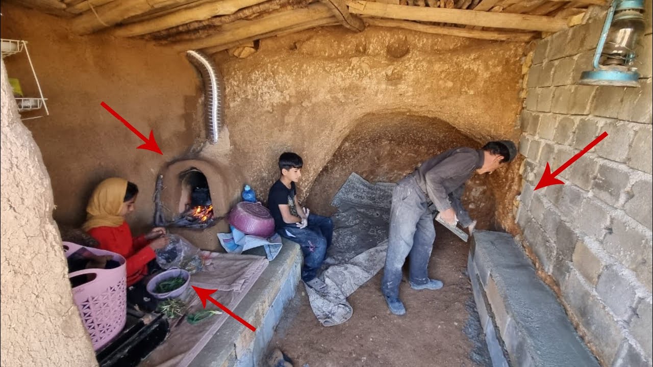 Making A Cave *Hard Life: Making a beautiful platform inside the cave by the cave ...