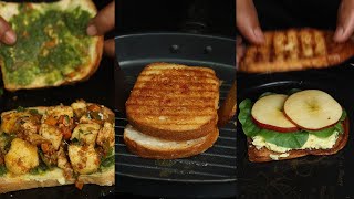 Top 3 Sandwich Recipe | Quick Snacks Recipe | Bread recipe