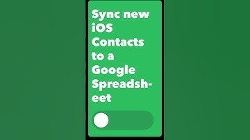 Sync your new iOS Contacts to a Google Spreadsheet ⚡️