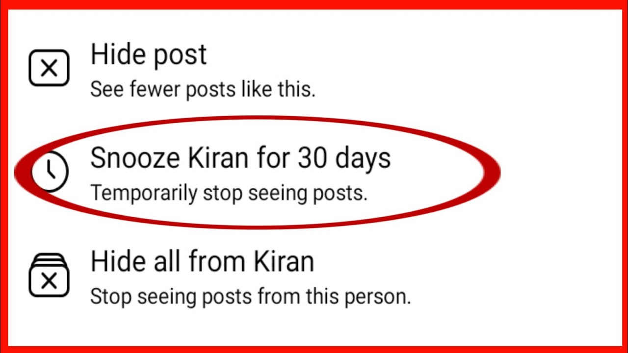 How To Use Snooze For 30 Days On Facebook YouTube