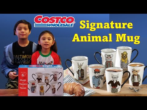 Signature Animal Mugs, Set of 6