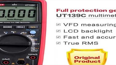 UNI-T Digital Multimeter UT139C NCV Multimetro True RMS Temperature Tester Electrical Handheld AC DC