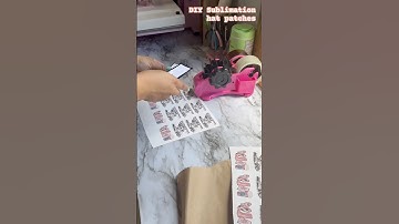 💖Custom sublimation hat patches using patch blanks and my pink heat press cute #sublimation #hats