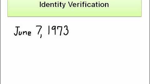 Identity Verification