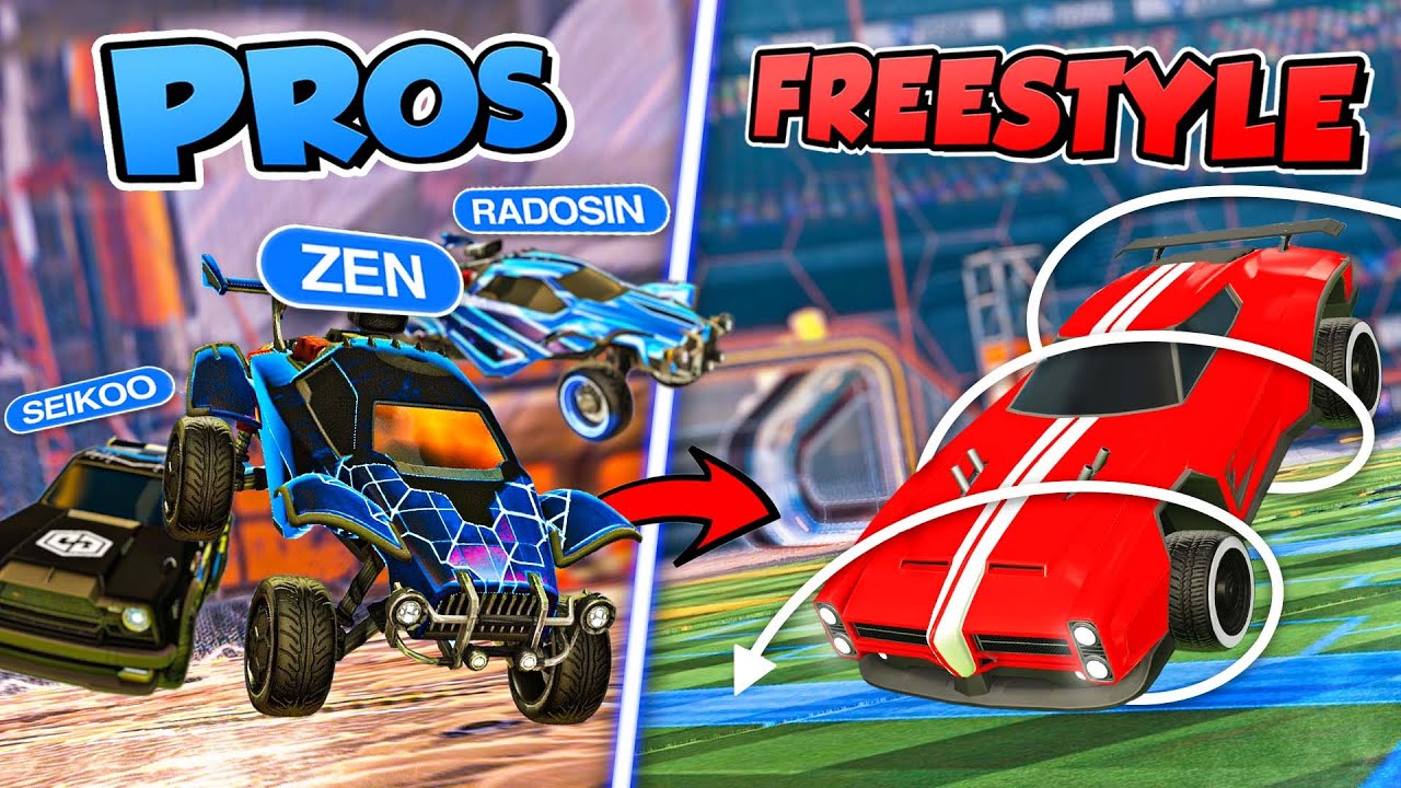 Des JOUEURS PROS ESSAYENT de FAIRE DES MOVES de FREESTYLERS ! (ROCKET LEAGUE)