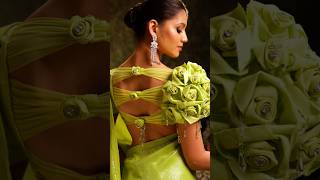Sawan 2025 Lime Green Sequin Saree Designer Blouse #blouse2025 #saree2025 #sequinsarees #floralsaree