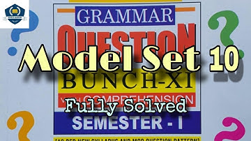 Class XI • Sem - 1 • MCQ Series • Model Set - 10 • Duff & Dutt Question Bunch Solution