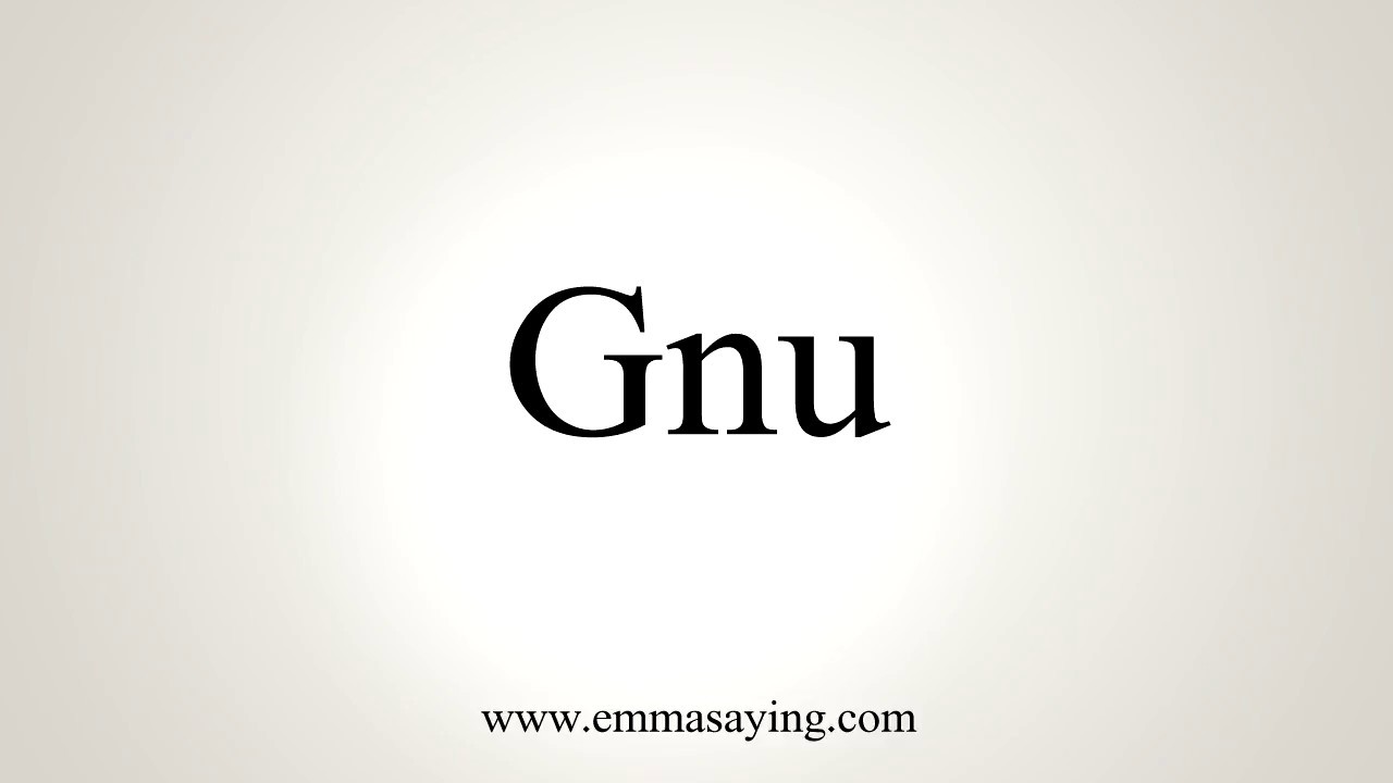 How To Pronounce Gnu