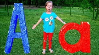 Funny learn ABC song with toys