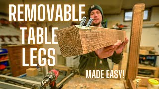 Removable Table Legs Made Easy  How to make Removable Table Legs  Detailed Tutorial