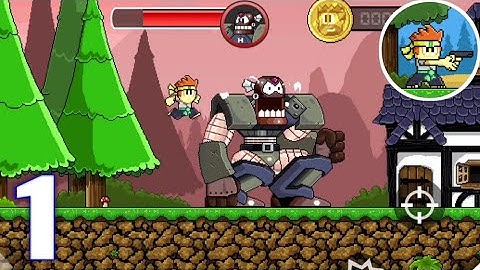 Dan The Man : Action Platformer - Gameplay Walkthrough Part 1 Story 1 - 1 iOS/Android