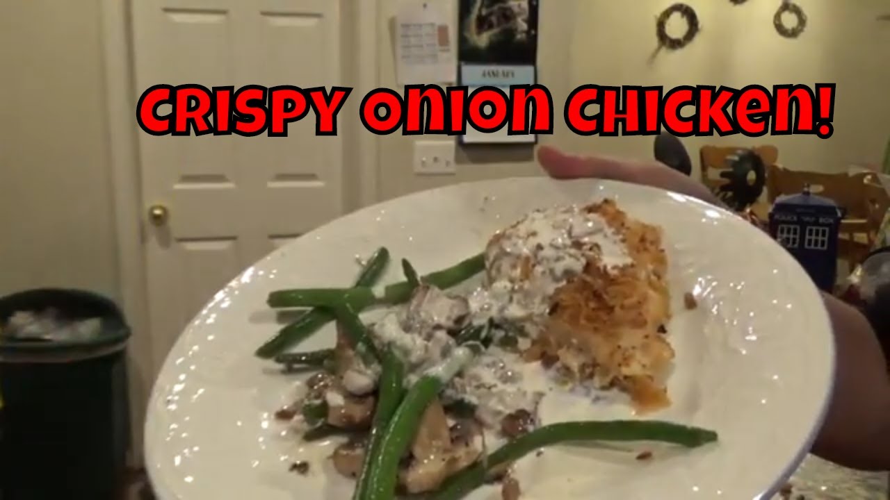 Crispy Onion Chicken With Creamy Mushroom Sauce By Home Chef!🍎 YouTube