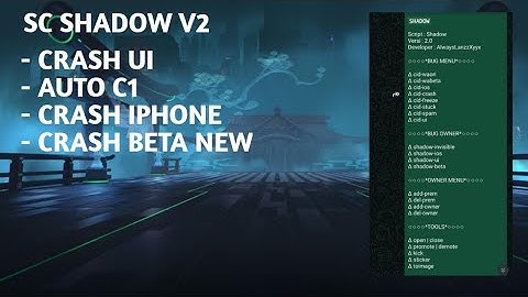 SC BUG WA SHADOW V2 CRASH UI || CRASH IPHONE || AUTO C1 || CRASH BETA NEW || INVISIBLE