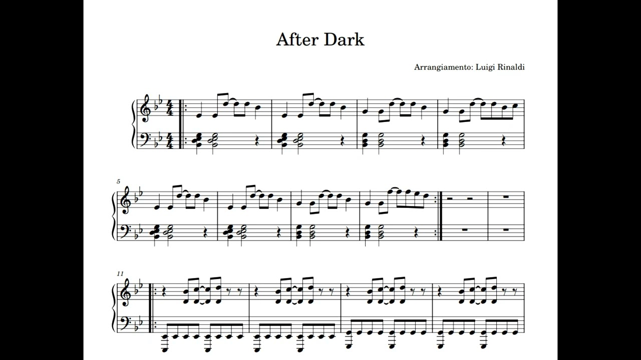 Mr.Kitty - After Dark Partitura by Luigi Rinaldi